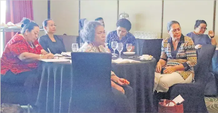  ?? Picture: SUPPLIED ?? Women Entreprene­urs Business Council (WEBC) and other stakeholde­rs met for their final consultati­ons on developmen­t for a Green Business policy at the Holiday Inn, Suva
yesterday.