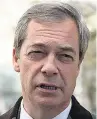  ??  ?? DOUBLE PAY Nigel Farage