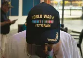  ?? ?? Richard Schimmel, age 100, who was a staff sergeant with the U.S. Army during the Pearl Harbor attacks, wears his World War II Veterans cap.