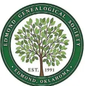  ?? PROVIDED] [GRAPHIC ?? This is Edmond Genealogic­al Society’s logo.