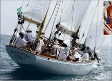  ??  ?? Manitou promène sa riche histoire lors des Voiles d’Antibes.