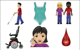  ?? UNICODE CONSORTIUM VIA THE NEW YORK TIMES ?? The Unicode Consortium considers new emojis for 2019. The new emojis and variants, which emphasize inclusivit­y, are expected to come out later this year. Change.org is requesting emojis with an Afro hairstyle.