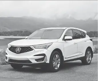  ?? PHOTOS: JIL MCINTOSH/DRIVING ?? The Sport and Sport Plus drive modes of the 2019 Acura RDX aren’t harsh and aggressive like others. Instead, the RDX tightens everything up but still stays smooth.