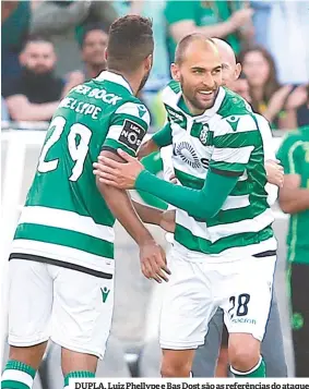  ??  ?? DUPLA. Luiz Phellype e Bas Dost são as referência­s do ataque