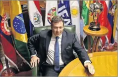  ??  ?? ANUNCIO. El presidente de la CONMEBOL, Alejandro Domínguez.