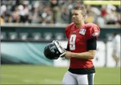  ?? MATT SLOCUM — THE ASSOCIATED PRESS ?? Eagles’ Nick Foles in action during a practice at training camp on Saturday.