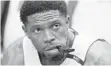  ?? JOE SKIPPER/AP ?? Udonis Haslem was back on the court Wednesday night for the Heat and appreciati­ve of the opportunit­y.