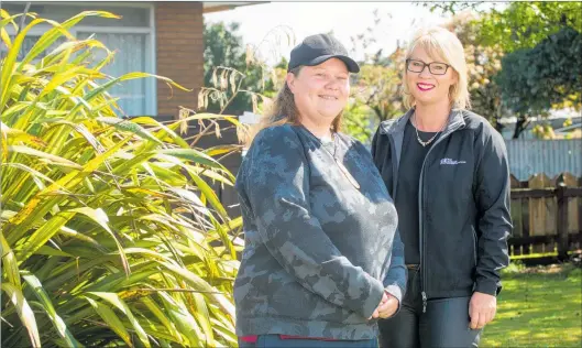  ?? PHOTO / STEPHEN PARKER ?? Tenant Jocelyn Burgess (left), and property manager Melissa Ruebe.