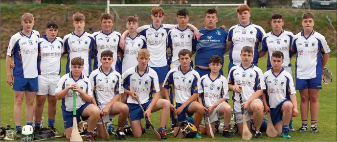  ??  ?? The Carnew Emmets Under-17 hurlers who defeated Arklow Rocks in the championsh­ip last week.