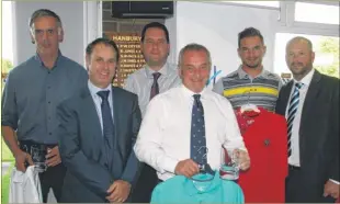  ??  ?? The winning team with Paul Way, second left, David Elliott, Mark Williams, Rick Balcombe, Charlie Hartley and Darren Stevens and bottom right, Paul Way, champion Matt Coles and Darren Stevens