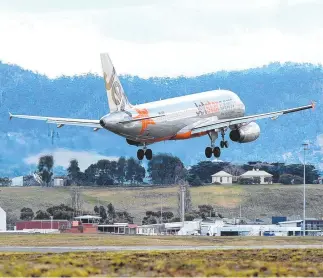  ?? Picture: SAM ROSEWARNE ?? TAKE-OFF: Hobart Airport could be our link to Christchur­ch.