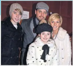  ??  ?? HAPPY FAMILY: Keith with wife Lisa, son Jay and daughter Mia, who has now been accepted on a course at Trinity College Dublin