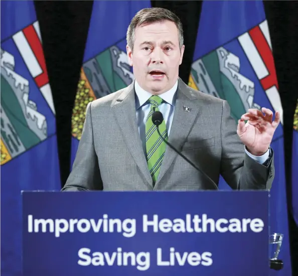  ?? GAVIN YOUNG ?? UCP Leader Jason Kenney says supervised consumptio­n sites were dumped in areas of Edmonton without proper consultati­on.