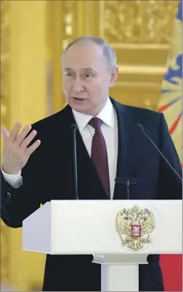  ?? EFE ?? El líder ruso, Vladimir Putin.
