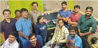  ??  ?? Dr Neha Satak and Dr Prasad Bhat along with their colleagues at Astrome Technologi­es, Bengaluru.