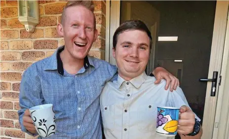  ?? Photo: Contribute­d ?? ON A HIGH: Scott Tiran (left) and Matt Morley are living the dream of independen­t living in Middle Ridge, thanks to the NDIS and Wagtail Services.