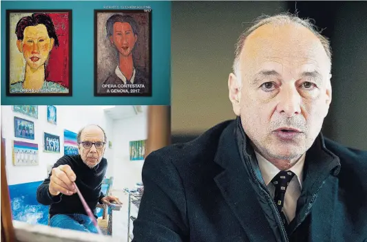  ?? TI-PRESS ?? Rudy Chiappini e Pedro Pedrazzini chiamati a rispondere anche del ‘pedigree’ del ‘Ritratto di Chaim Soutine’