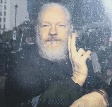  ?? PICTURE: GETTY IMAGES ?? 0 Julian Assange left the Ecuadorian embassy last month