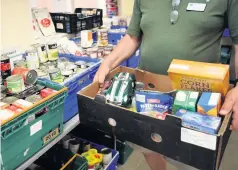  ??  ?? Supplies The need for people to use food banks has increased