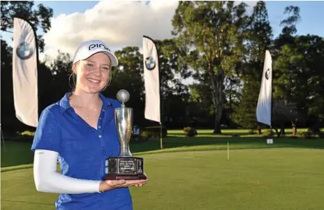  ?? Photo: Sean Teuma ?? NEW CHAMPION: Cassie Porter claimed the women’s Easter Amateur Classic at the Toowoomba Golf Club, breaking the women’s course record in the process.