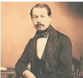  ?? FOTO:KA ?? Heinrich Band (1821-1860), der Erfinder des Bandoneons, in einem zeitgenöss­ischen Porträt.