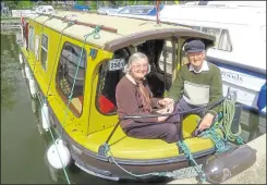  ?? Picture: Bernard Snell ?? Bernard Snell with his late wife Joyce in happier times on board their boat