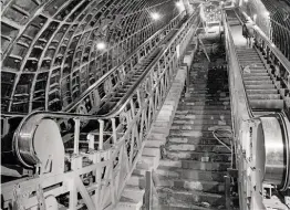  ??  ?? Work in progress on the escalators and stairs at Haymarket station in Newcastle.