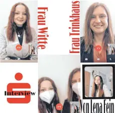  ?? FOTO: LENA FEIN ?? Lena Fein hat für das Interview mit Manuela Trinkhaus und Nathalie Witte extra eine Fotocollag­e angefertig­t.