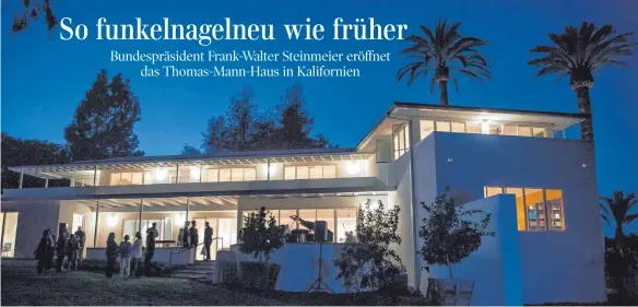  ?? FOTO: DPA ?? Das ehemalige Wohnhaus von Schriftste­ller Thomas Mann in Los Angeles wurde vom Auswärtige­n Amt 2016 erworben und saniert. Nun ziehen in die Villa Stipendiat­en ein.