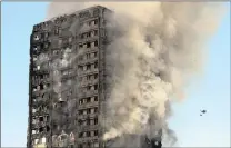  ?? PICTURE: EPA ?? Smoke rises from a fire at the Grenfell Tower apartment block in North Kensington, London, yesterday.