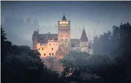  ??  ?? Dracula’s castle, which dates back to the 14th century, in Transylvan­ia