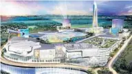  ?? TRIPLE FIVE ?? This rendering helped persuade the Miami-Dade County Commission to approve a land-use plan for a $4 billion, 175-acre mall and indoor amusement center in 2018. But now questions have arisen as to whether the developer can secure financing for the project.