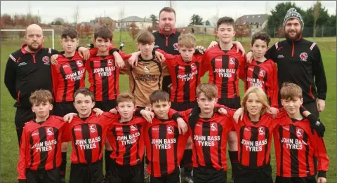  ??  ?? The Gorey Rangers crew who shared the spoils with Gorey Celtic.