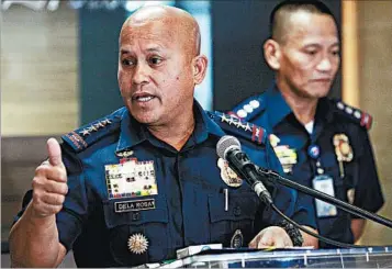  ?? ROLEX DELA PENA/EPA ?? National police Chief Ronald dela Rosa defended the July 30 raid that killed Ozamiz Mayor Reynaldo Parojinog.