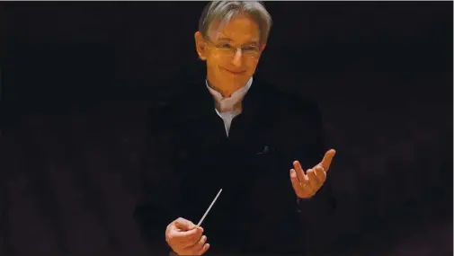  ?? SAN FRANCISCO SYMPHONY ?? The San Francisco Symphony is celebratin­g the tenure of music director Michael Tilson Thomas with streamed concerts, interviews and a new album.