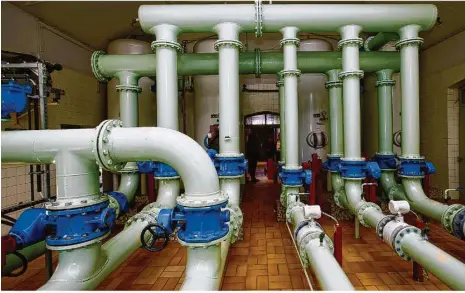  ?? Foto: René Rosin ?? Das Pumpwerk Mergelstet­ten liefert rund ein Drittel des Heidenheim­er Trinkwasse­rs. Das denkmalges­chützte Werk, das bereits seit 1885 in Betrieb ist, wurde jetzt saniert.