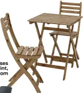  ??  ?? Ensemble repas trois pièces Gwyn en métal, 390 $, chez Wayfair, wayfair.ca