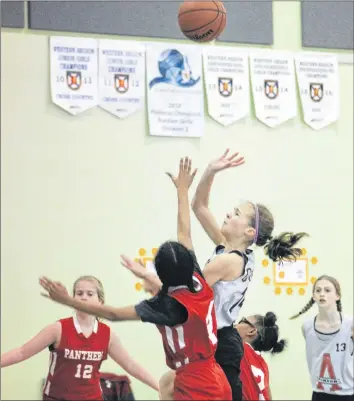  ?? FILE ?? At the 2016 provincial­s, the Junior Axewomen walked away with gold. Here, Danielle Cumby shoots for the Valley team.