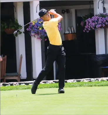  ?? Photo by Ernest A. Brown ?? USC first-team All-American Justin Suh tied the Northeast Amateur record with a winning total of 261 at Wannamoise­tt Country Club. Suh is the second wire-to-wire winner in the last four years.