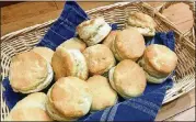  ?? LFIGUERAS@AJC.COM LIGAYA FIGUERAS / ?? Jolene Black’s Cream Biscuits come out impressive, yet the recipe calls for just two ingredient­s.