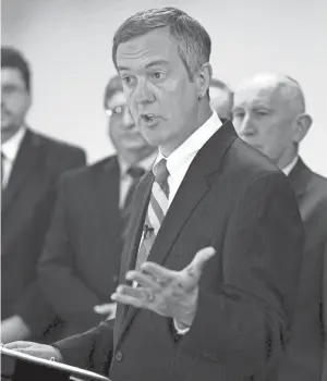  ?? FILE/AP ?? This file photo shows Secretary of State Tre Hargett in 2015. Hargett on Wednesday spoke before a U.S. Senate committee regarding Tennessee’s preparatio­ns for upcoming elections.