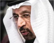  ?? — Bloomberg file picture ?? Saudi Minister of Energy and Industry Khalid Al Falih.