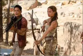  ??  ?? La Suédoise Alicia Vikander incarne Lara Croft dans Tomb Raider.