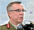  ?? PHOTO: FAIRFAX NZ ?? Chief of Defence Tim Keating addresses claims made in Hit and Run.