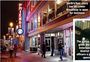  ?? ?? Garth’s four-story
bar on Lower Broadway is open
for business