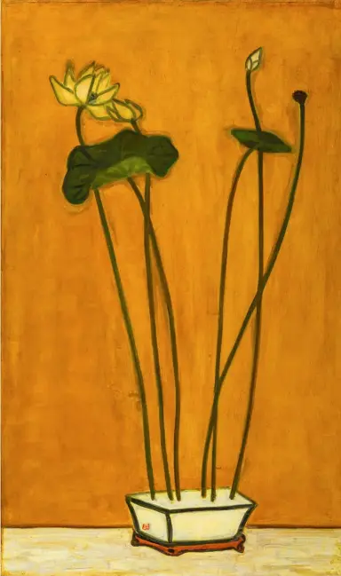  ??  ?? In employing traditiona­l Chinese motifs like the lotus, Sanyu maintained a connection with his distant homeland.