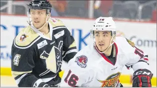  ?? INDY FUEL/FACEBOOK ?? St. John’s native Nathan Noel (16) is shown playing with the ECHL’S Indy Fuel in a game against the Wheeling Nailers earlier this season. Noel, a rookie pro prospect with the Chicago Blackhawks organizati­on is now with the AHL’S Rockford Icehogs. He is...