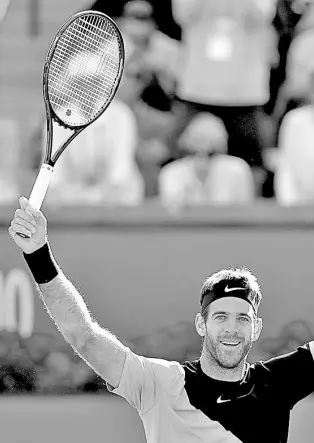  ?? / AFP ?? JUAN MARTÍN del Potro quiere mantener su racha ganadora.