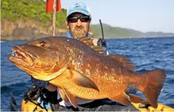  ??  ?? Another awesome cubera snapper caught close to the shore