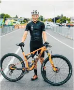  ?? Photo / Supplied ?? Caleb Bottcher, of Palmerston North, crossed the finish line in first place with a time of 3:33:45 in the 85km BDO Huka Challenge single track mountain bike event.